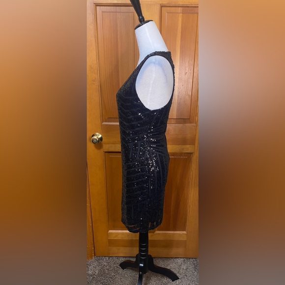 NWOT Rhapsody Embellished Geometric Print Dress - Picture 3 of 6